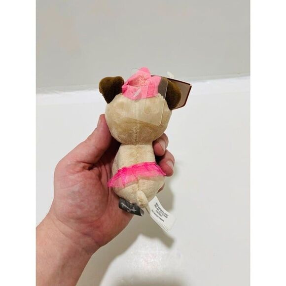 Hallmark 2016 Love Pug Plush with Pink Tutu and Tiara Girls Mini Stuffed Animal - Picture 3 of 10